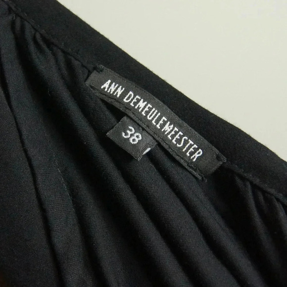 Ann Demulemeester Black Long Sleeve  Midi Dress - Picture 5 of 6